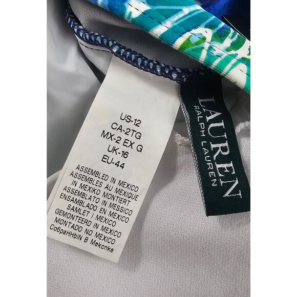 NWT Lauren ralph lauren tropical hawaiin slimming one piece halter full coverage - Picture 7 of 10